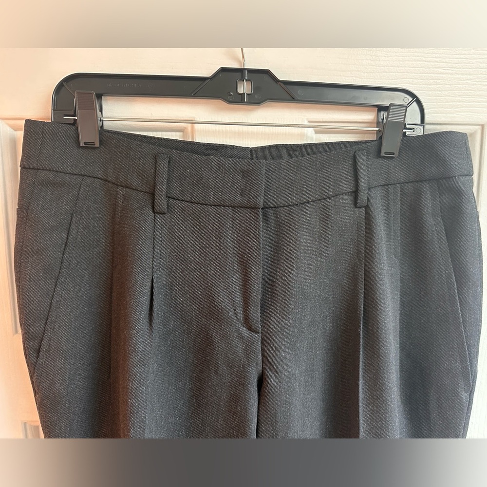 $1,190 Akris Punto Women's 100% Wool Dark Gray Wide Leg Pants Size 12 - Picture 5 of 8